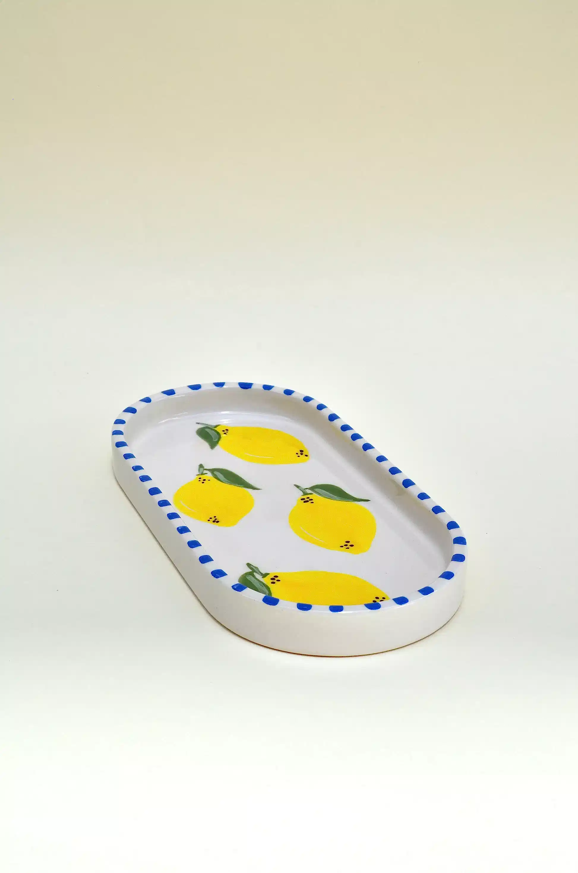 Limon Desenli 3'lü Kayık Tabak