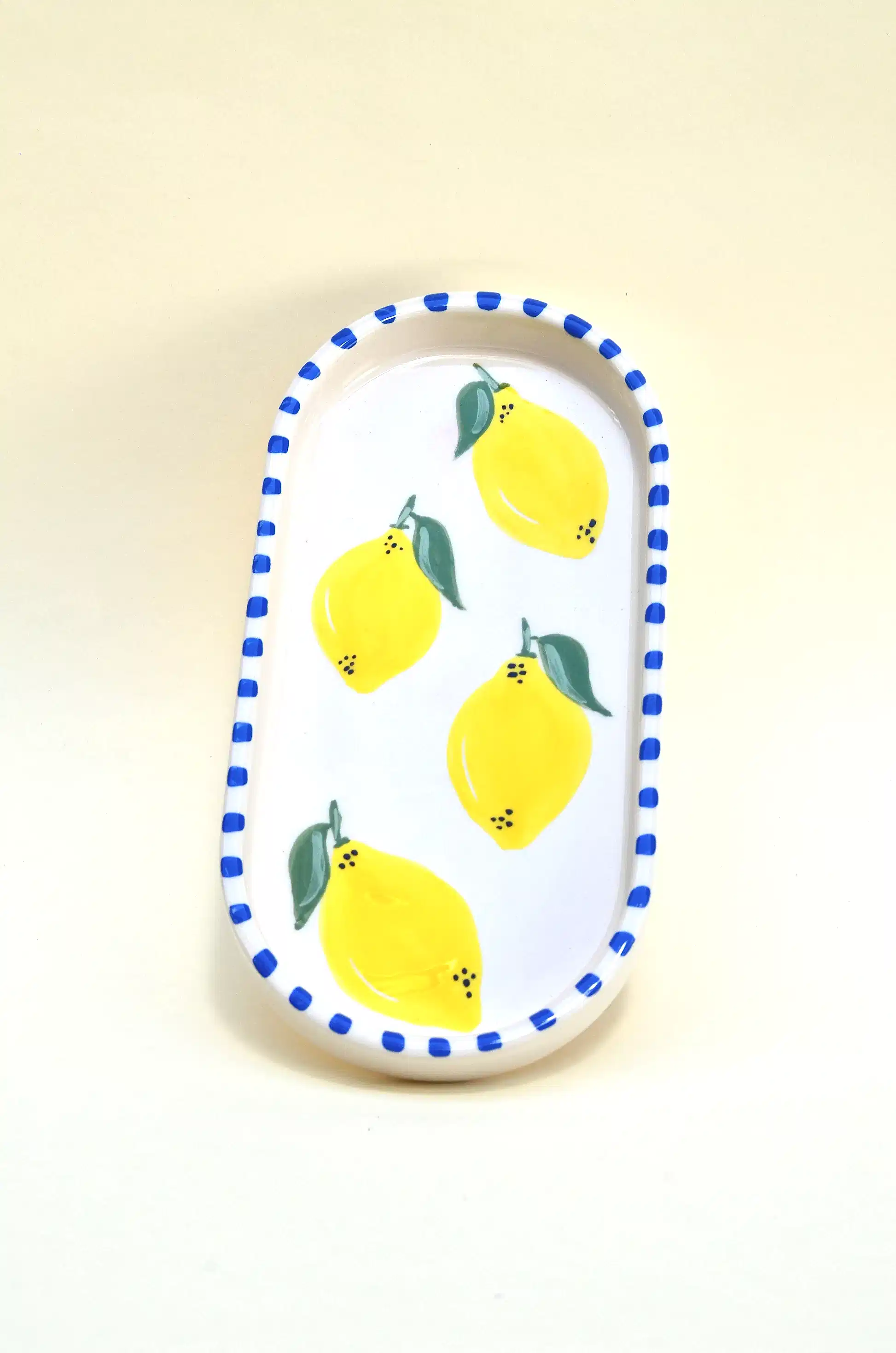 Limon Desenli 3'lü Kayık Tabak